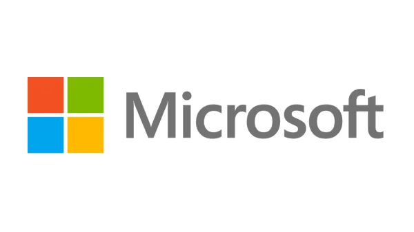 a microsoft logo with the word microsoft on it